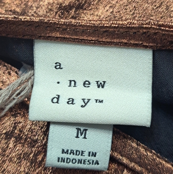 NWT Bronze Shimmering Slip Dress Size M - Picture 6 of 10